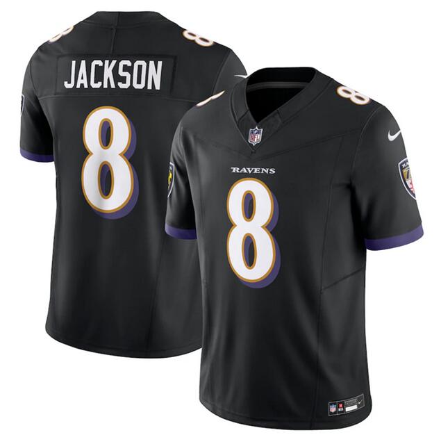 Men's Baltimore Ravens ACTIVE PLAYER Custom Black 2023 F.U.S.E Vapor Football Jersey Men's Baltimore Ravens ACTIVE PLAYER Custom Black 2023 F.U.S.E Vapor Football Jersey